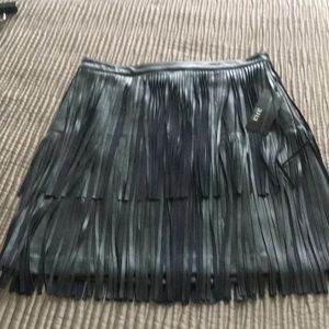 Faux leather skirt